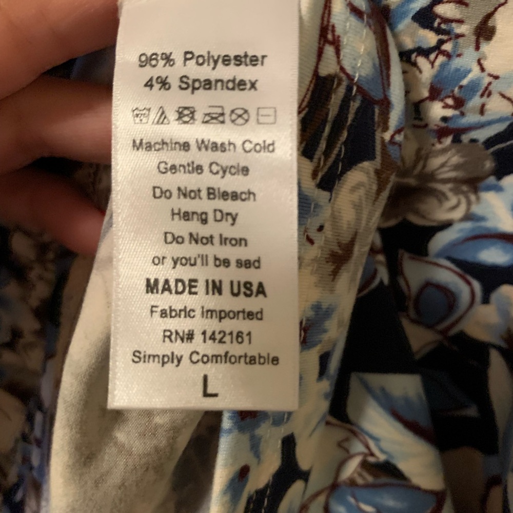 Lularoe Floral Julia Dress. Size L. - Picture 4 of 4